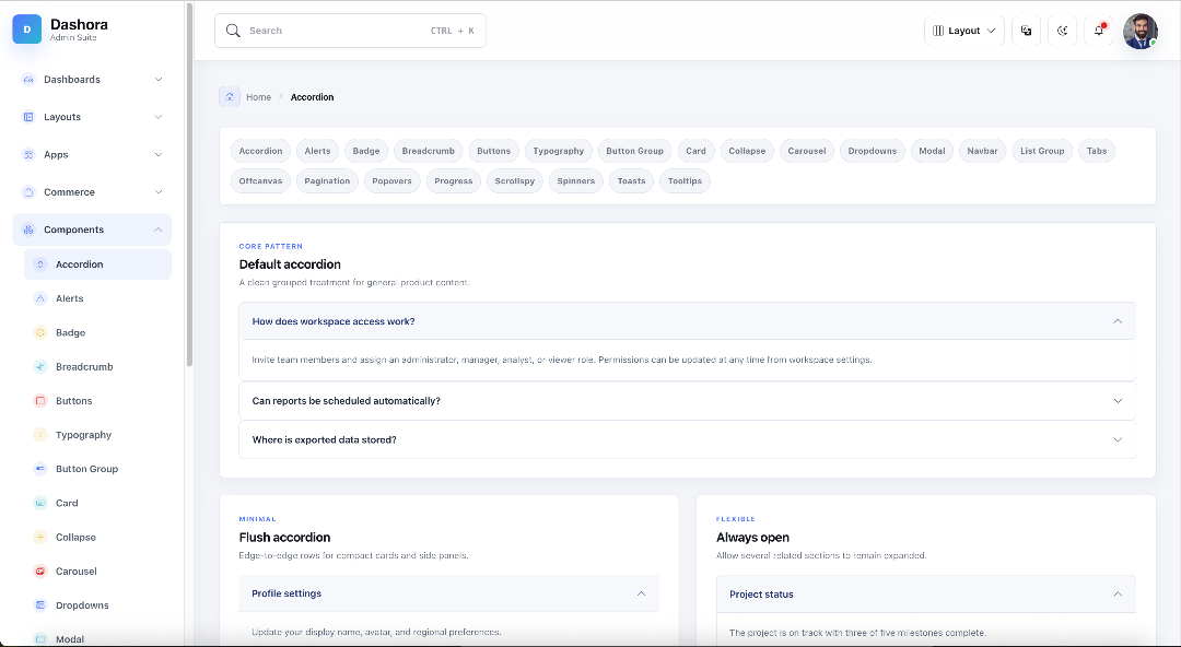 Components page preview
